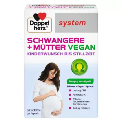 Doppelherz pack combiné système végétalien femmes enceintes + mères, 60 pièces Doppelherz pack combiné système végétalien femmes enceintes + mères, 60 pièces