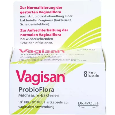 VAGISAN Capsules vaginales à lacide lactique ProbioFlora, 8 capsules