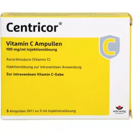 CENTRICOR Ampoules de vitamine C 100 mg/ml, 5X5 ml