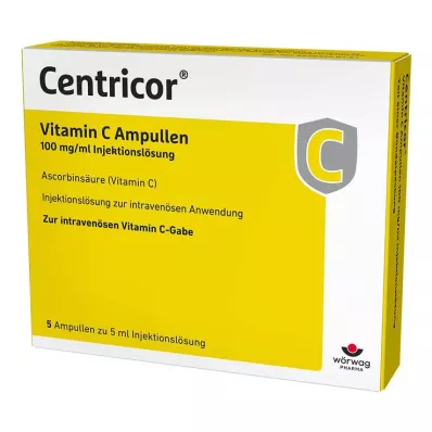 Ampoules Centricor® Vitamine C 100 mg/ml, solution injectable, 5X5 ml