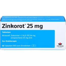ZINKOROT 25 mg comprimés, 50 pcs