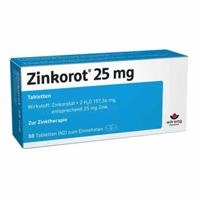 Zinkorot 25 mg comprimés de zinc à haute dose, 50 pc