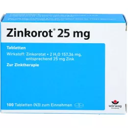 ZINKOROT 25 mg comprimés, 100 pcs