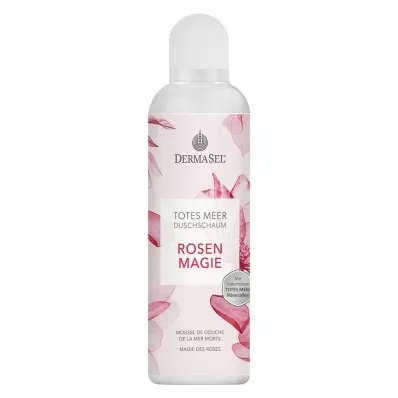 DERMASEL Mousse de douche Mer Morte Rose magique, 200 ml