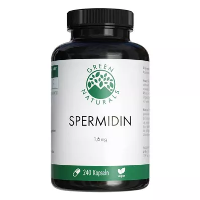 Green Naturals Spermidine 1,6 mg capsules végétaliennes, 240 pc Green Naturals Spermidine 1,6 mg capsules végétaliennes, 240 pc