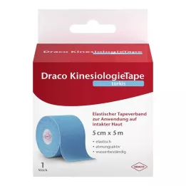 DRACO KINESIOLOGIETAPE 5 cmx5 m turquoise, 1 pc