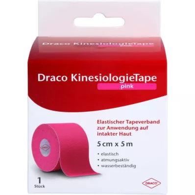 DRACO KINESIOLOGIETAPE 5 cmx5 m rose, 1 pc