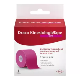 DRACO KINESIOLOGIETAPE 5 cmx5 m rose, 1 pc