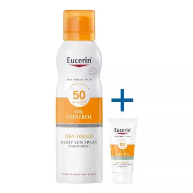 Eucerin Sun Oil Control Corps Aérosol transparent LSF 50, 200 ml Eucerin Sun Oil Control Corps Aérosol transparent LSF 50, 200 ml
