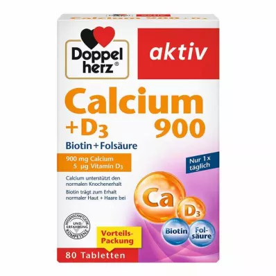 Doppelherz Calcium 900 + D3 comprimés, 80 pc
