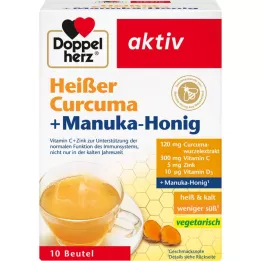 DOPPELHERZ Granules de curcuma chaud + miel de Manuka, 10 pc