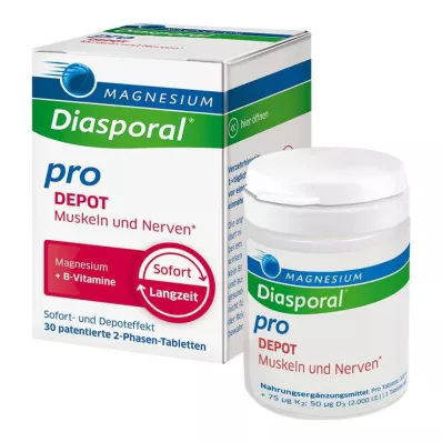 Magnésium Diasporal pro + B-Vit.DEPOT Musc.+ Onglet nerf, 30 pcs