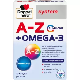 DOPPELHERZ Gélules du système A-Z+Omega-3 tout-en-un, 30 gélules