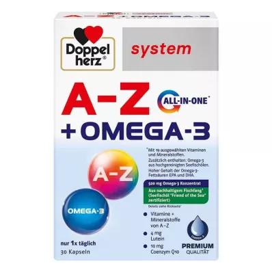 Capsules système tout-en-un Doppelherz A-Z + Omega-3, 30 pièces Capsules système tout-en-un Doppelherz A-Z + Omega-3, 30 pièces