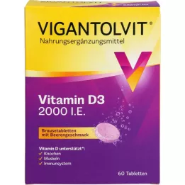 VIGANTOLVIT 2000 UI de vitamine D3 en comprimés effervescents, 60 comprimés