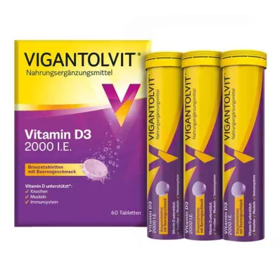 Vigantolvit 2000 cest-à-dire Comprimés effervescents de vitamine D3 (60 pièces)