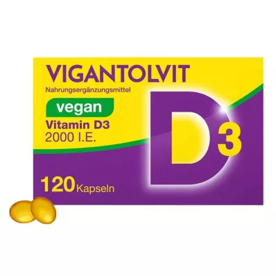 Vigantolvit 2000 UI de vitamine D3 capsules molles végétaliennes, 120 pièces