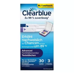CLEARBLUE Bâtonnets de test de fertilité 30+3, 33 pièces