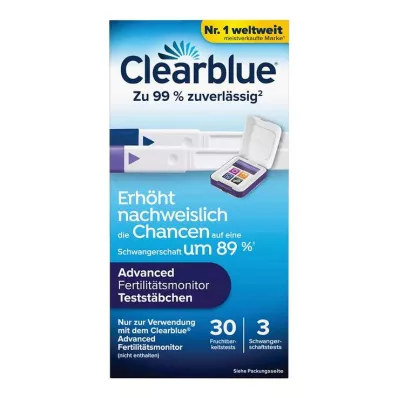 CLEARBLUE Bâtonnets de test de fertilité 30+3, 33 pièces