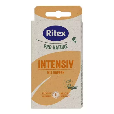 Préservatifs végétaliens intensifs Ritex Pro Nature, 8 pc Préservatifs végétaliens intensifs Ritex Pro Nature, 8 pc