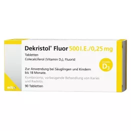 DEKRISTOL Fluor 500 U.I./0,25 mg comprimés, 90 pc