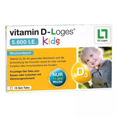 VITAMIN D-LOGES 5.600 U.I. Kids à croquer, 15 comprimés