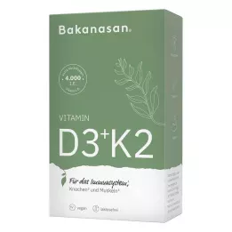 BAKANASAN Gélules de vitamine D3+K2, 60 gélules