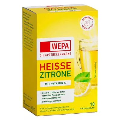 Wepa citron chaud + vitamine C en poudre, 10X10 g Wepa citron chaud + vitamine C en poudre, 10X10 g