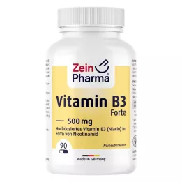 VITAMIN B3 FORTE Gélules de niacine 500 mg, 90 gélules