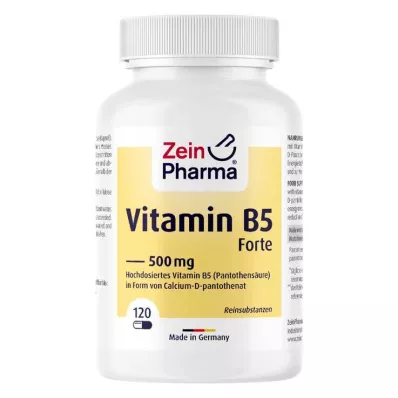 VITAMIN B5 PANTOTHENSÄURE 500 mg gélules, 120 pcs