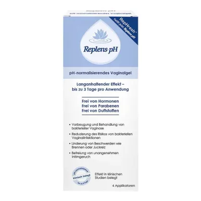 Applicateurs préremplis de gel vaginal Replens pH, 4 pc