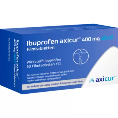 IBUPROFEN axicur 400 mg akut comprimés pelliculés, 50 pc