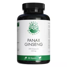 GREEN NATURALS Panax ginseng hautement dosé, gélules végétaliennes, 180 gélules