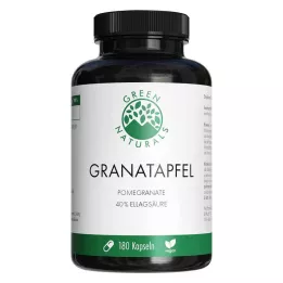 GREEN NATURALS Gélules à la grenade + 40% dacide ellagique, 180 gélules