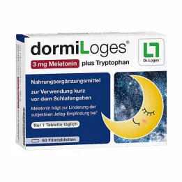 DORMILOGES 3 mg de mélatonine plus tryptophane, 60 comprimés pelliculés
