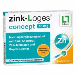 ZINK-LOGES concept 15 mg comprimés gastro-résistants, 30 comprimés