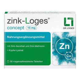 ZINK-LOGES concept 15 mg comprimés gastro-résistants, 90 comprimés