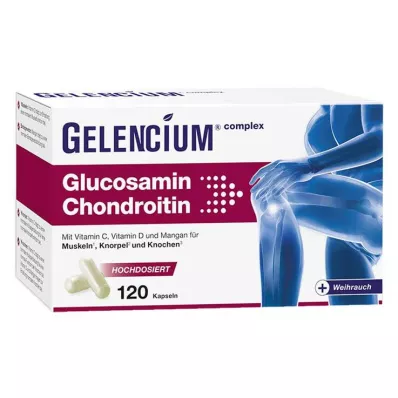 Gelencium Glucosamine Chondroïtine haute dose avec capsules de vitamine C, 120 pièces