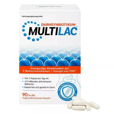 Capsules gastro-résistantes Multilac Synbiotic, 3x30 pc Capsules gastro-résistantes Multilac Synbiotic, 3x30 pc