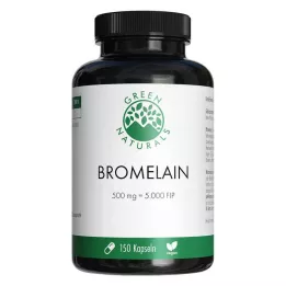 GREEN NATURALS Bromélaïne 500 mg végétalienne avec 5000 FIP, 150 pc